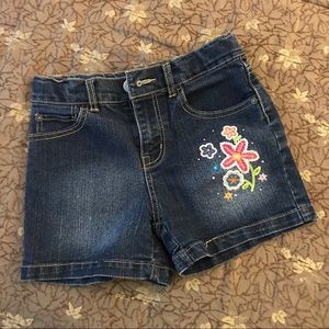 Children’s Place Embroidered Jean Shorts GirlsSz14